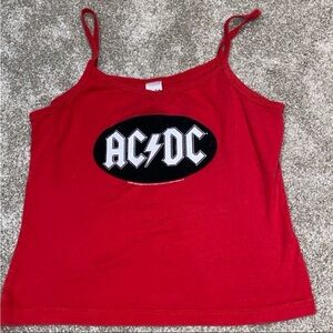 Vintage AC/DC Crop Tank Top Size Small‎